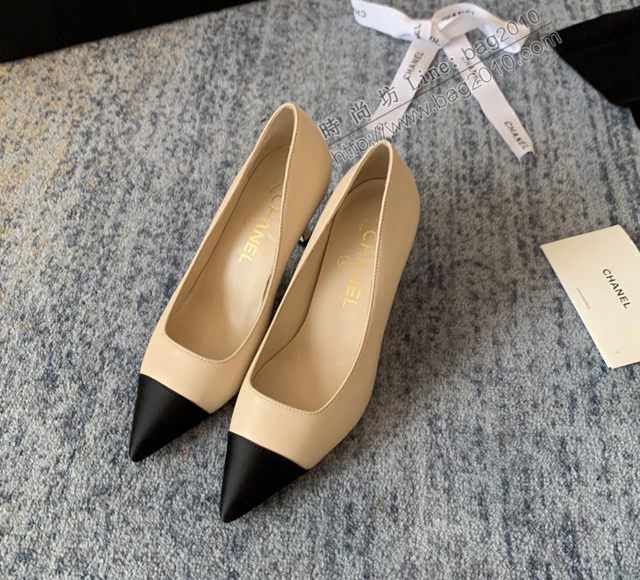 Chanel女鞋 香奈兒2020Cruise新款 小香單鞋 Chanel羊皮高跟涼鞋  naq1122